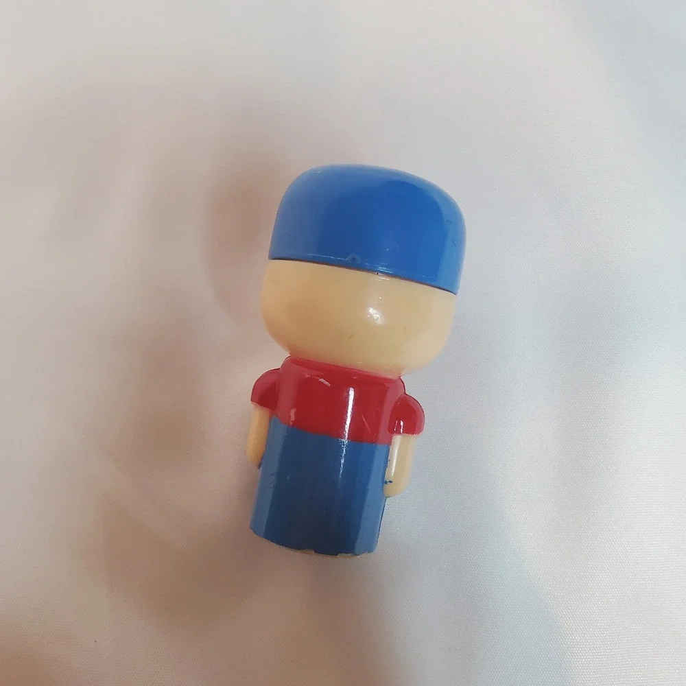 Vintage Blue Hat Kid‎ Toy Figurine Action Figure Smiley Face Collectible
